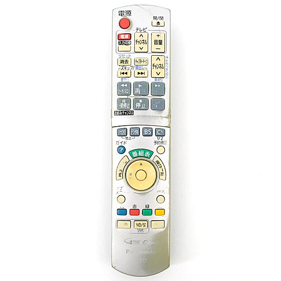 【中古】Panasonic　DVDビデオレコーダー用 リモコン　N2QAYB000187　本体いたみ