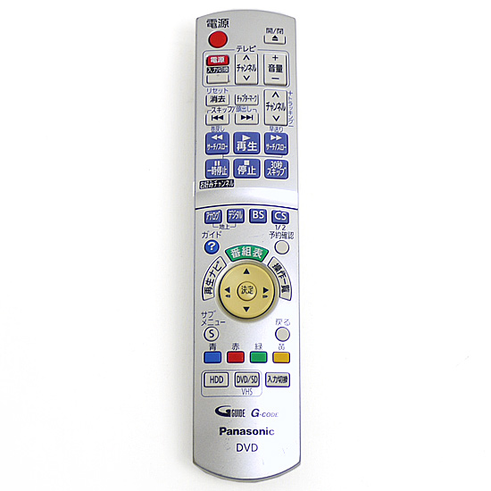 【中古】Panasonic　DVDビデオレコーダー用 リモコン　N2QAYB000187
