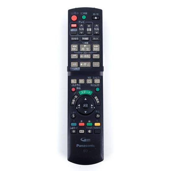 【中古】Panasonic　BD/DVDレコーダー用リモコン　N2QAYB000798