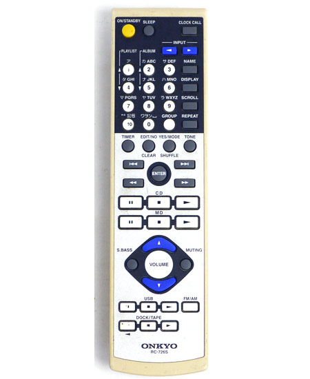 【中古】ONKYO　オーディオリモコン　RC-726S