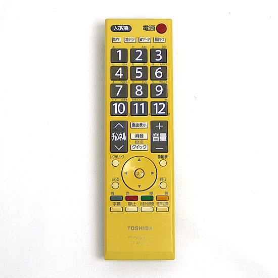 【中古】TOSHIBA製　液晶テレビ用リモコン CT-90328A