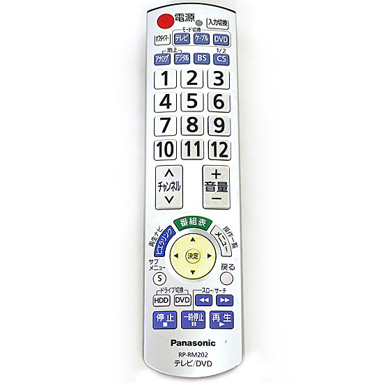 【中古】Panasonic　液晶テレビ用リモコン RP-RM202-S
