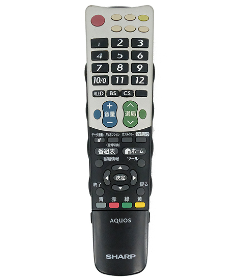 【中古】SHARP製　テレビ用リモコン　GB031WJSA　本体いたみ