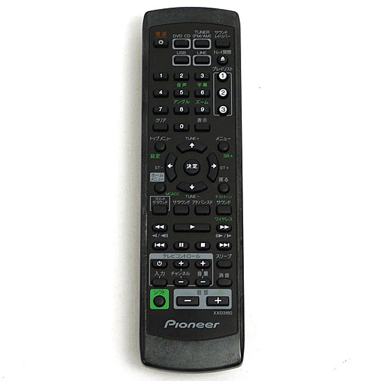 【中古】PIONEER　オーディオリモコン　XXD3160　本体いたみ