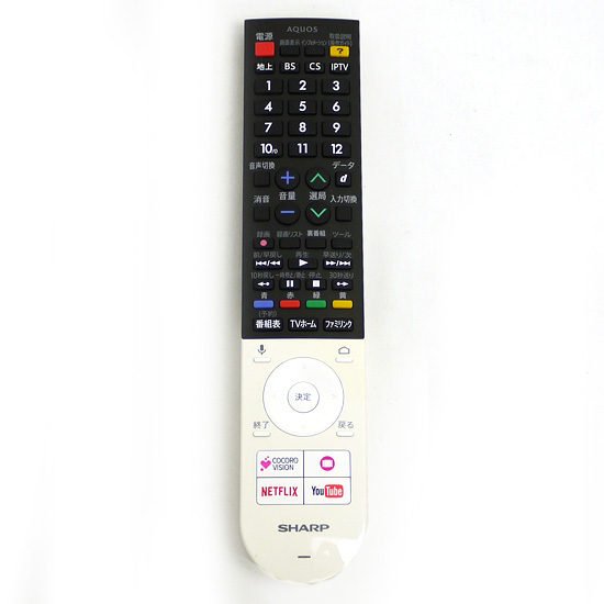 【中古】SHARP製　液晶テレビ用リモコン　GB216SA