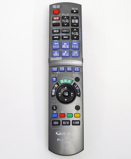 【中古】Panasonic　ブルーレイディスクレコーダー用リモコン N2QAYB000298