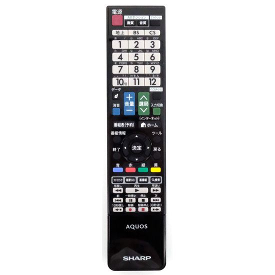 【中古】SHARP製　液晶テレビ用リモコン　GB141WJSA