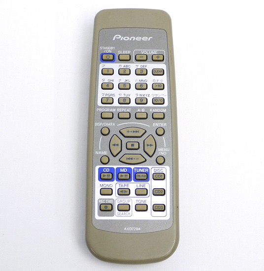 【中古】PIONEER　オーディオリモコン　AXD7294