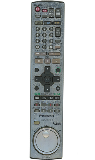 【中古】Panasonic　DVD・VHSリモコン EUR7632X30　本体いたみ