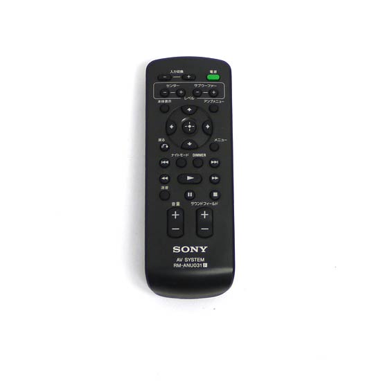 【中古】SONY　ホームシアターシステム用 リモコン　RM-ANU031