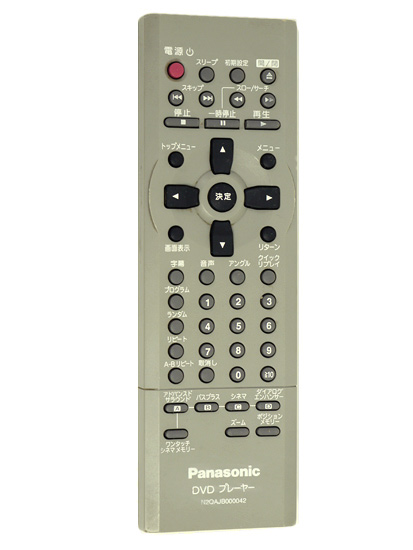 【中古】Panasonic　DVDリモコン　N2QAJB000042　本体いたみ