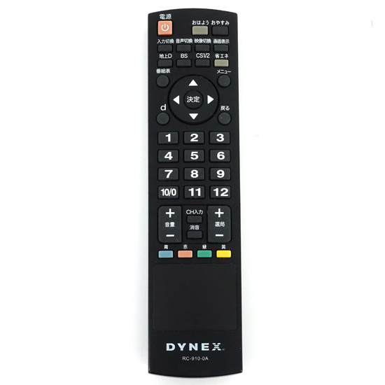 【中古】DYNEX　テレビ用リモコン　RC-910-0A