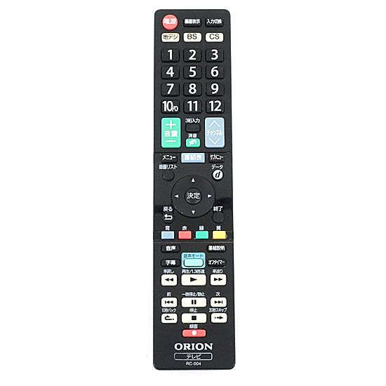 【中古】ORION　テレビ用リモコン　RC-004