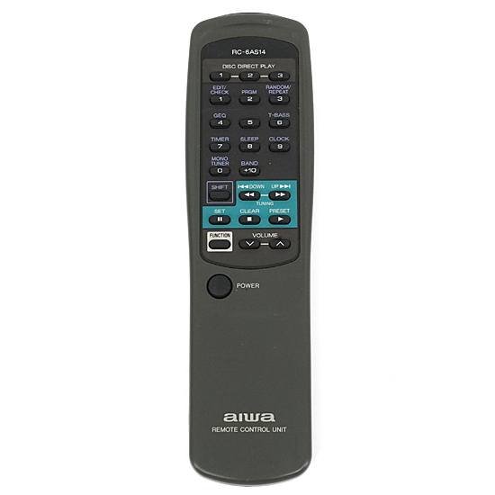 【中古】AIWA　オーディオリモコン　RC-6AS14