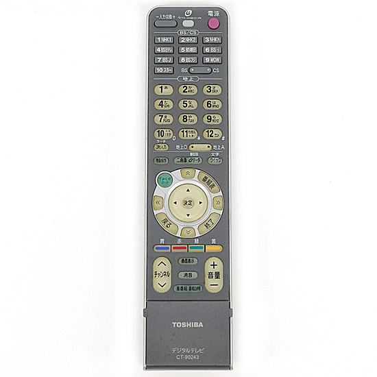 【中古】TOSHIBA　液晶テレビ用リモコン　CT-90243