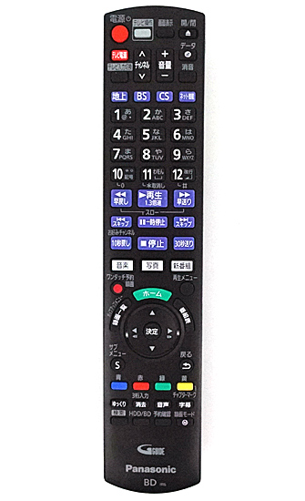 【中古】Panasonic　ブルーレイディスクレコーダー用リモコン　N2QAYB001234