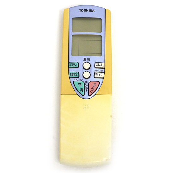 【中古】TOSHIBA　エアコンリモコン　WH-F1P　本体いたみ