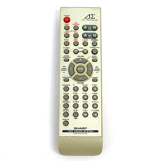 【中古】SHARP　オーディオリモコン RRMCG0076SJSA