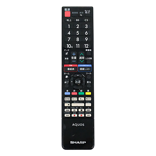 【中古】SHARP製　液晶テレビ用リモコン　GB162SA