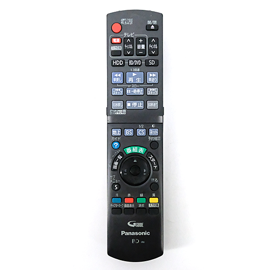 【中古】Panasonic　BD/DVDレコーダー用リモコン　N2QAYB000648