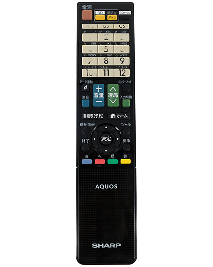 【中古】SHARP製　テレビリモコン GA930WJSA　本体いたみ