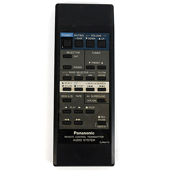 【中古】Panasonic　オーディオリモコン　EUR64772