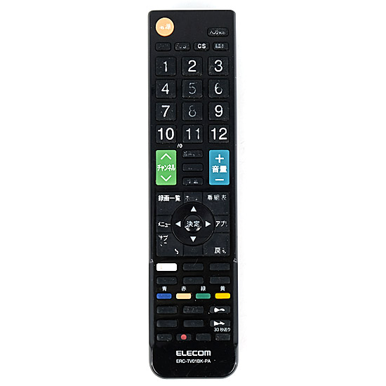 【中古】ELECOM　かんたんTV用リモコン パナソニック用　ERC-TV01BK-PA　本体いたみ