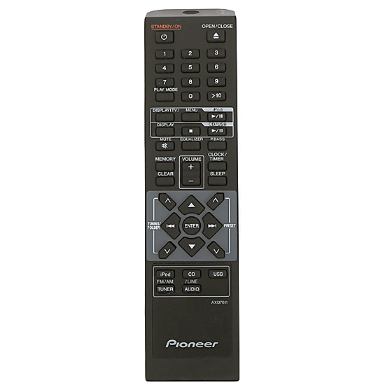 【中古】PIONEER　CDミニコンポーネントシステムX-CM30用リモコン　AXD7611