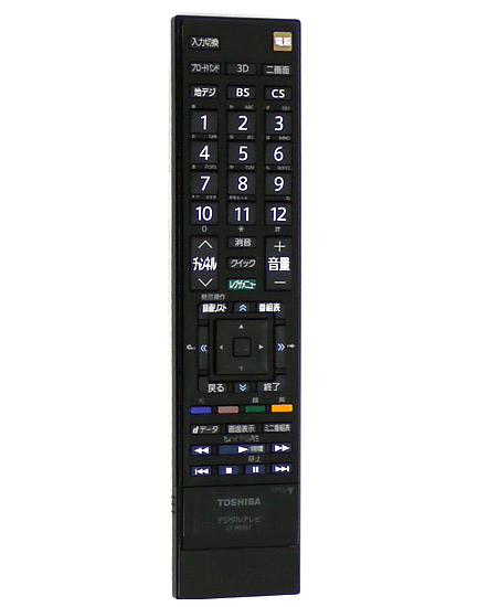 【中古】TOSHIBA製　液晶テレビリモコン　CT-90381