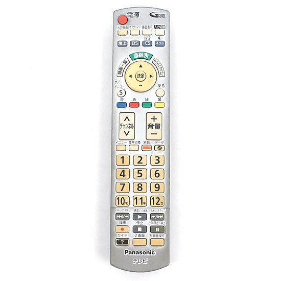 【中古】Panasonic　液晶テレビ用リモコン　N2QAYB000720　本体いたみ