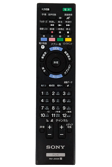 【中古】SONY　テレビ用リモコン RM-JD028