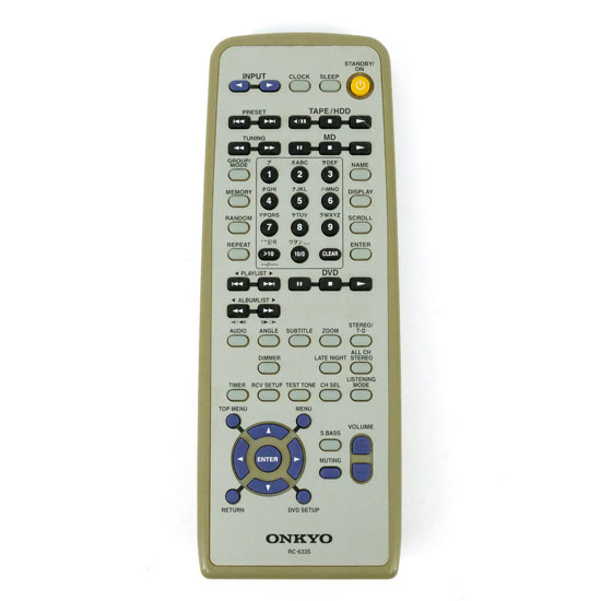 【中古】ONKYO　オーディオリモコン　RC-633S