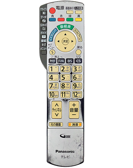 【中古】Panasonic　テレビ用リモコン　N2QAYB000324　本体いたみ