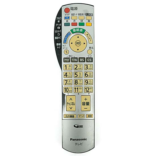 【中古】Panasonic　テレビ用リモコン　N2QAYB000201　本体いたみ