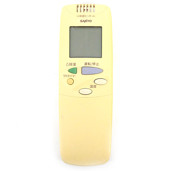 【中古】SANYO製　エアコンリモコン　RCS-SJ3　液晶画面いたみ