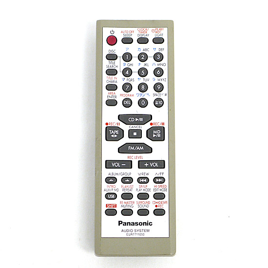 【中古】Panasonic　オーディオリモコン EUR7711050