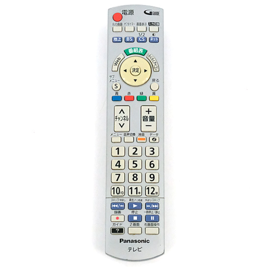 【中古】Panasonic　テレビ用リモコン　N2QAYB000793