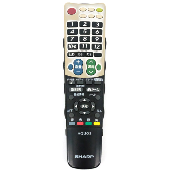【中古】SHARP製　テレビ用リモコン　GB031WJSA　本体いたみ