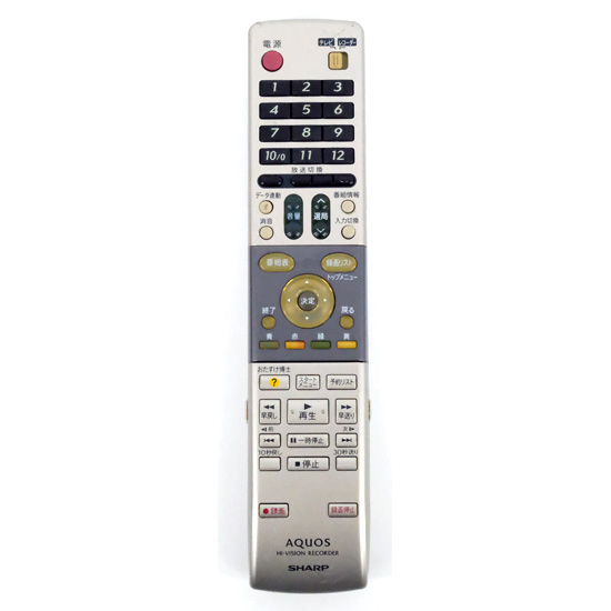 【中古】SHARP製　DVD用リモコン GA557PA