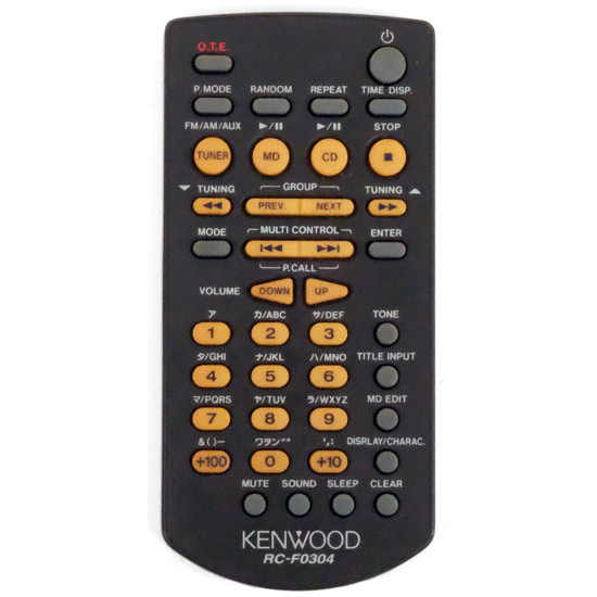 【中古】KENWOOD　オーディオ用リモコン　RC-F0304
