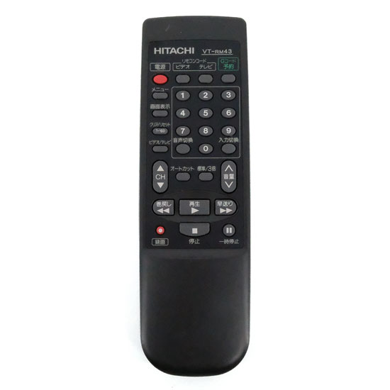 【中古】HITACHI　ビデオリモコン　VT-RM43