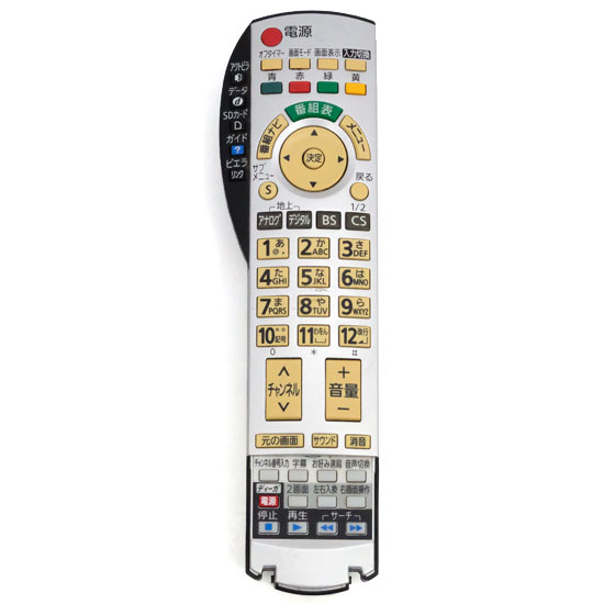 【中古】Panasonic　テレビ用リモコン　EUR7667Z10　ボタンカバーなし