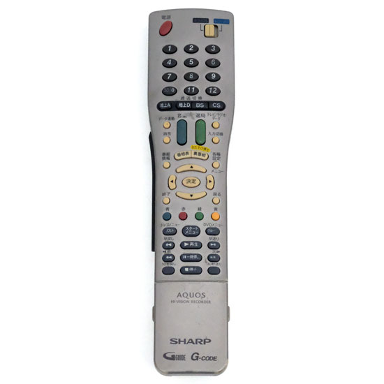【中古】SHARP製　デジタルハイビジョンレコーダー用リモコン GA545PA　本体いたみ