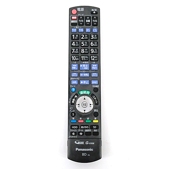 【中古】Panasonic　ブルーレイディスクレコーダー用リモコン　N2QBYB000009