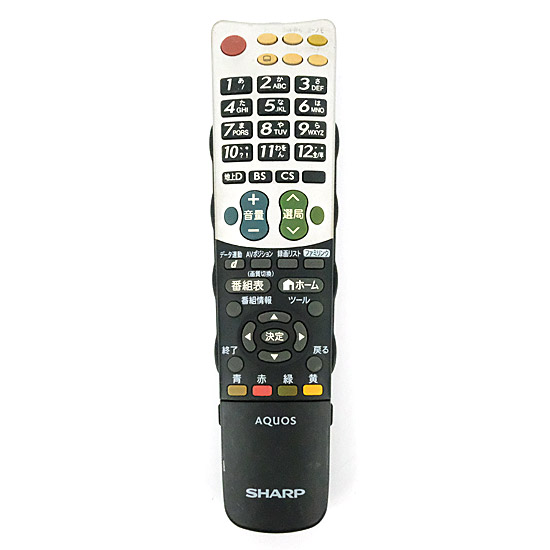 【中古】SHARP製　液晶テレビ用リモコン　GB007WJSA(0106380376)