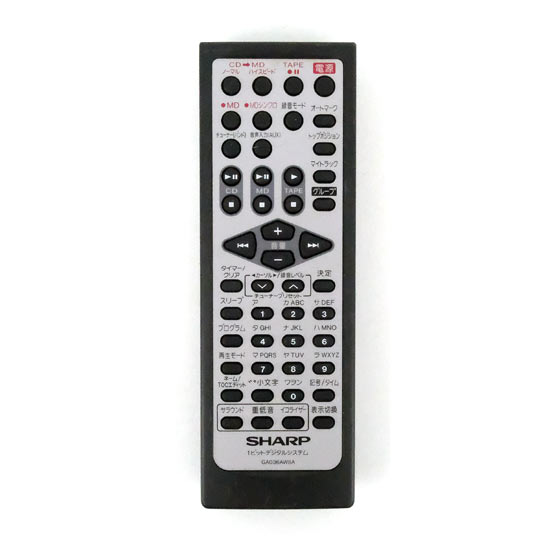 【中古】SHARP　オーディオリモコン GA036AWSA