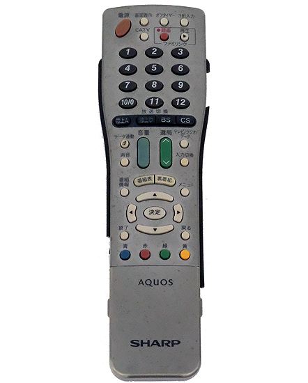 【中古】SHARP製　テレビリモコン　GA632WJSA　本体いたみ