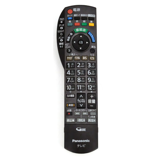 【中古】Panasonic　プラズマテレビ VIERA 用リモコン N2QAYB000295　電池カバーなし