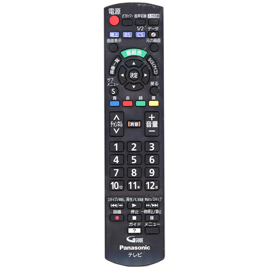 【中古】Panasonic　テレビ用リモコン　N2QAYB000814　本体いたみ