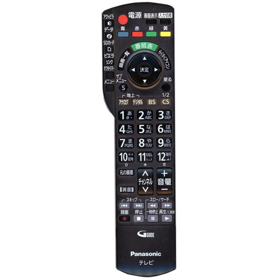 【中古】Panasonic　液晶テレビ用リモコン　N2QAYB000537　電池カバーなし
